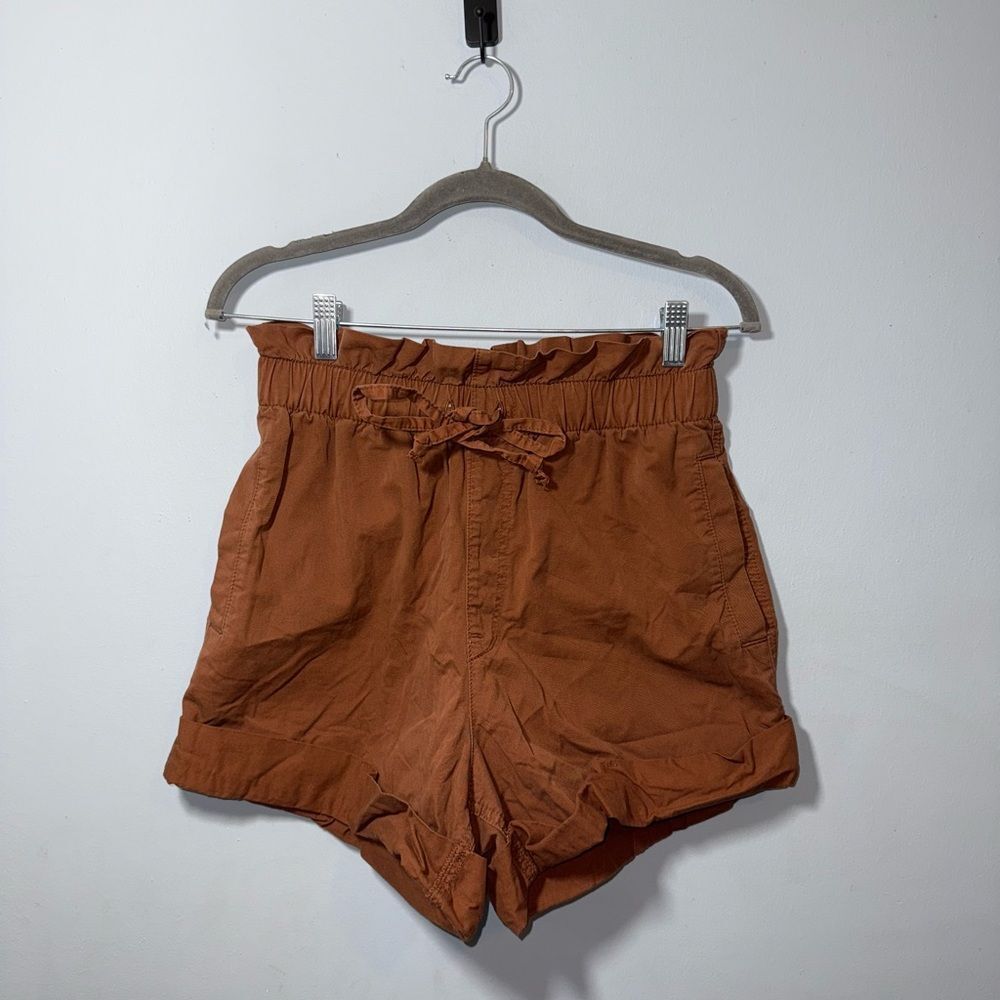 Abercrombie & Fitch Rust Colored High waisted Cotton Shorts size Small EUC